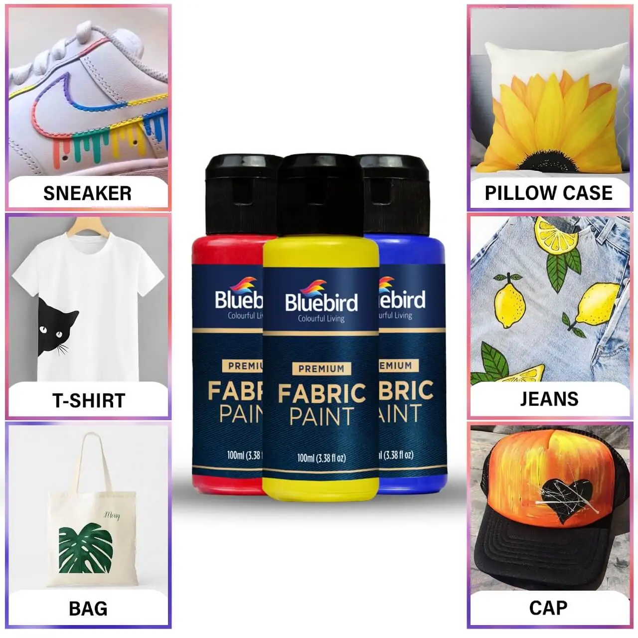 Fabric Paints 25 ml – Set of 6 – Neon - Image 6