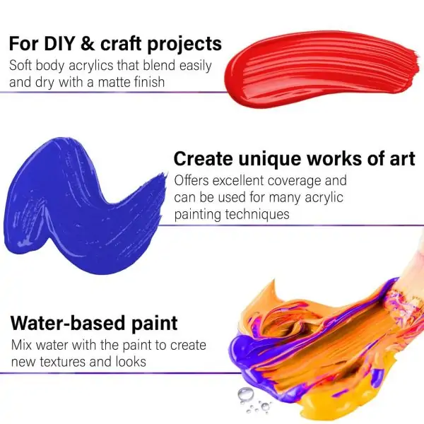 Fabric Paints 25 ml – Set of 6 – Pastel - Image 5