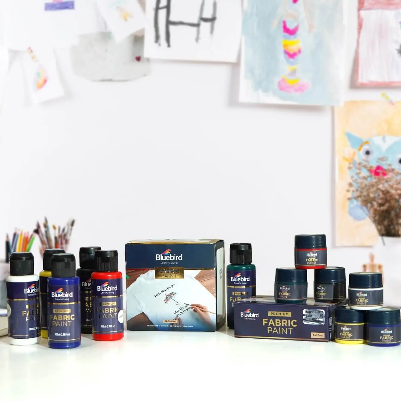 Fabric Paints 25 ml – Set of 6 – Primary - Image 5